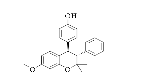 trans-2,2-Dimethyl-3-phenyl-4-(p-hydroxyphenyl)-7-methoxy chroman